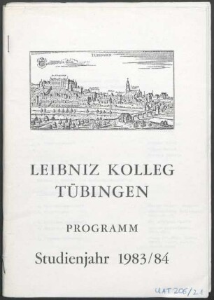 1 Heft, Studienprogramm Studienjahr 1983/84