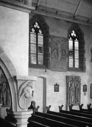 Hirschhorn (Neckar). Ehemalige Klosterkirche Sankt Mariä Verkündigung (1400-1406, Aufhebung 1803). Inneres