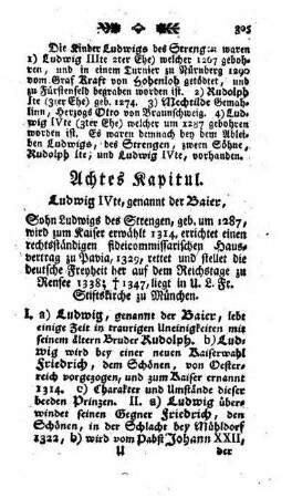 Achtes Kapitul. Ludwig IVte, genannt der Baier