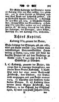 Achtes Kapitul. Ludwig IVte, genannt der Baier