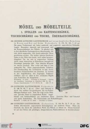 Möbel und Möbelteile (Nr. 278-513a)
