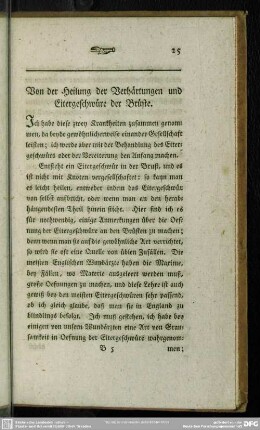 Von der Heilung der Verhärtungen und Eitergeschwüre der Brüste