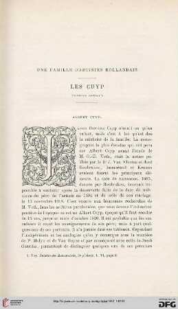 3. Pér. 7.1892: Les Cuyp, 2 : une famille d'artistes hollandais