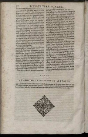 Admonitio Typographi Ad Lectorem