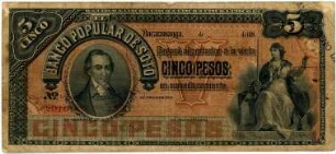 Geldschein, 5 Pesos, 14.11.1900