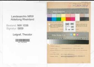 Entnazifizierung Theodor Leigraf , geb. 25.06.1889 (Landesobersekretär)