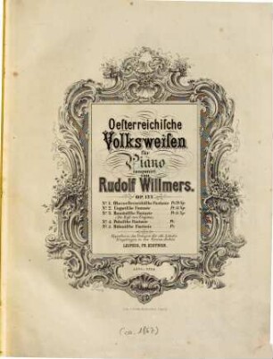Österreichische Volksweisen : für Piano ; op. 122, 1. Oberösterreichische Fantasie