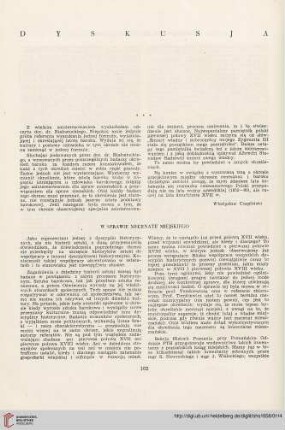 W sprawie mecenatu miejskiego