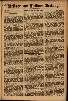 Zweite Ausgabe vom Samstag, den 27. Juni 1896.