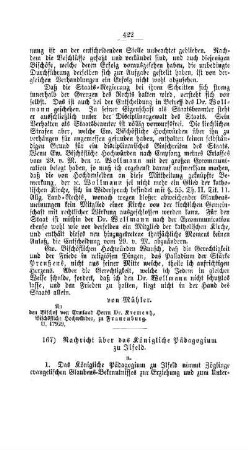 Nachricht über das königliche Pädagogium zu Ilfeld : [III. Gymnasien und Real-Schulen]
