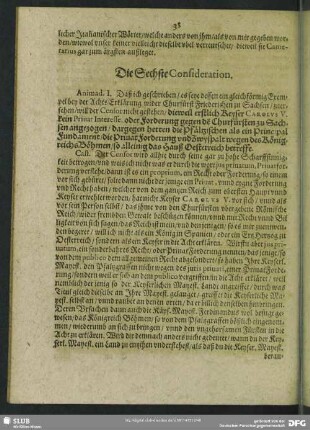 Die Sechste Consideration