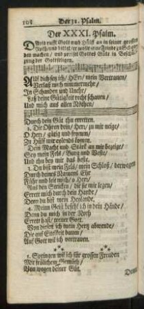 Der XXXI. - XL. Psalm. = Psalmus XXXI. - XL.