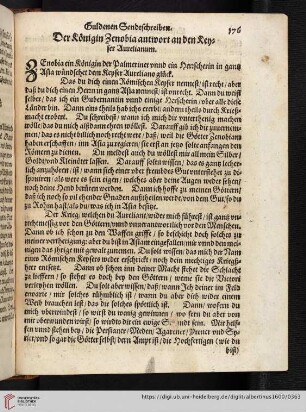 Der Königin Zenobia antwort