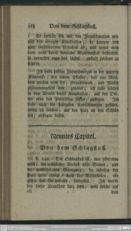 Neuntes Capitel. Von dem Schlagfluß