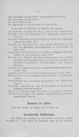 Verhalten der Schüler