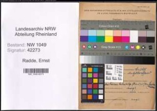 Entnazifizierung Ernst Radde , geb. 12.01.1895 (Landwirt)