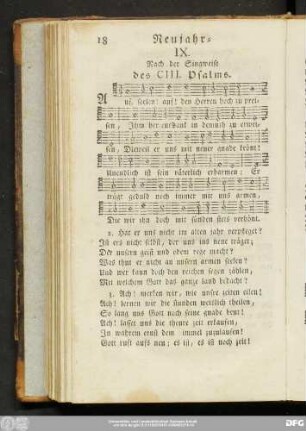 IX. Nach der Singweise des CIII. Psalms.