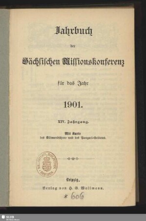 14.1901: Jahrbuch der Sächsischen Missionskonferenz : für d. Jahr ...