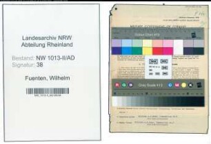 Entnazifizierung Wilhelm Aus Der Fuenten , geb. 15.06.1889 (Hallenmeister)