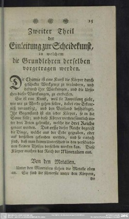 Zweiter Theil der Einleitung zur Scheidekunst, in welchem die Grundlehren derselben vorgetragen werden