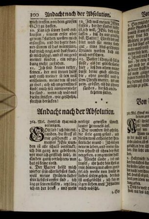 Andacht nach der Absolution