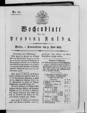 Nr. 23, Ausgabe vom 9. Juni 1832