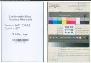 Entnazifizierung Josef Schiffer , geb. 28.03.1891 (Polizeibeamter)