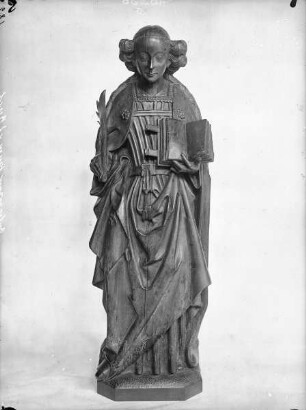 Weibliche Heilige mit Palme und Buch, Aurelia von Straßburg?