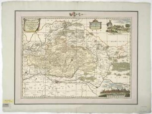 Karte von dem Herzogtum Oels, 1:210 000, Kupferstich, um 1720