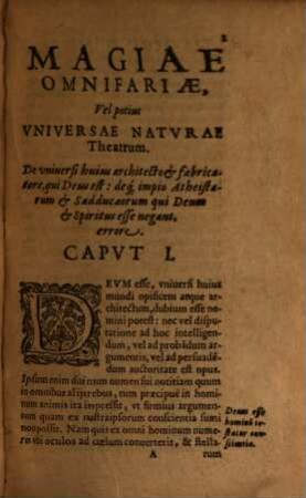 Magiae omnifariae theatrum