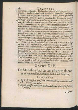 Caput XIV. De Ministris Iudicis arrestorum decreta exequentibus, eorumque Officio & Salario
