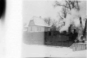 Lok 12, Bahnhof Hechingen, abfahrbereit mit Güterzug 305 Eyach - Gammertingen