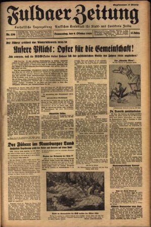 Ausgabe vom Donnerstag, den 06. Oktober 1938.