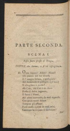 Parte Seconda = Zweiter Theil