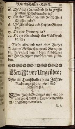 Bericht vor Ungeübte.