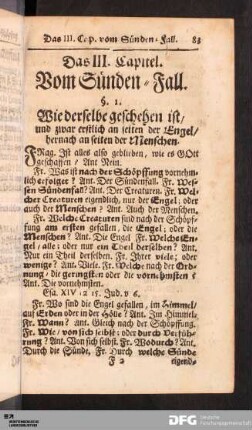 Das III. Capitel. Vom Sünden-Fall.