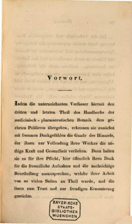 Handbuch der medicinisch-pharmaceutischen Botanik : nach den natürlichen Familien des Gewächsreiches bearbeitet, 3