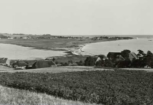 Thiessow, Rügen, Halbinsel Mönchgut, Klein Zicker und Thiessow am Thissower Haken, Blick vom Zickerberg nach Südosten