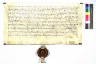 Johann Gottfried, Bischof von Würzburg bestätigt die Wahl des Wilhelm Ulrich von Guttenberg zum Dekan des Ritterstifts zu Comburg.