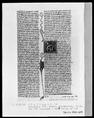 Bibel — Initiale C, Folio 196recto