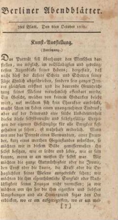 7tes Blatt. Den 8ten October 1810.