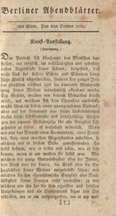 7tes Blatt. Den 8ten October 1810.
