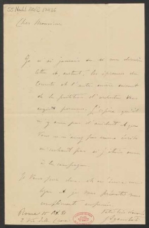 Brief an B. Schott's Söhne : 15.10.1881