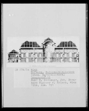 Längsschnitt der Hofbibliothek