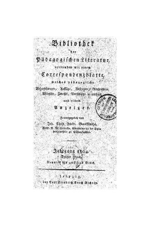 15: Bibliothek der pädagogischen Literatur - 1804,3 9.-12. Stück