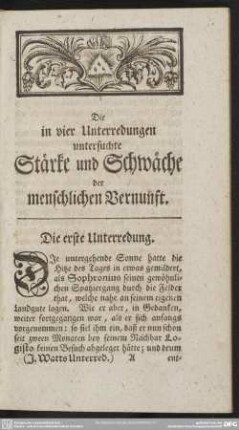 Die erste Unterredung