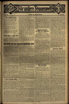 Zweite Ausgabe vom Donnerstag, den 27. September 1934.
