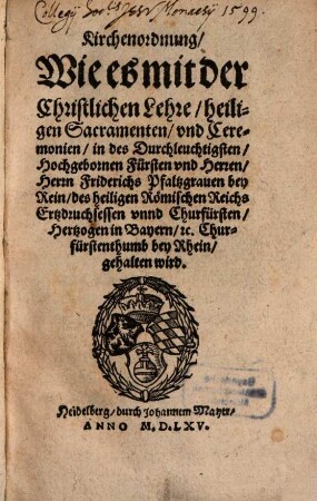 Churpfälzische Kirchenordnung