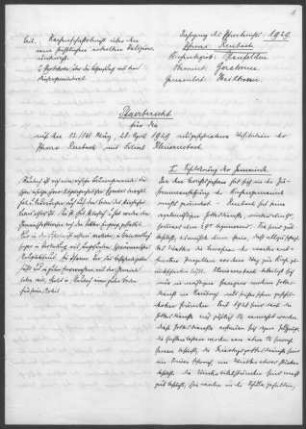 Reubach mit Kleinansbach: Pfarrbericht 1929