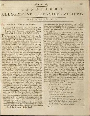 Num. 67. Den 20. März 1805